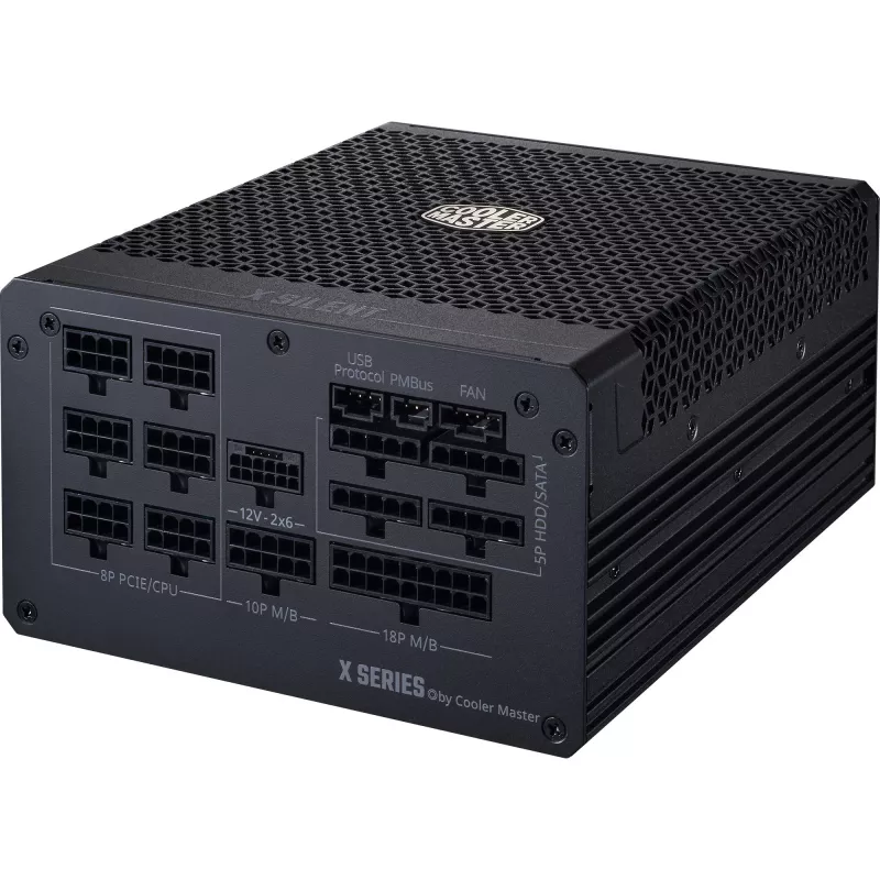 Cooler Master X Silent Edge Platinum 1100 MPS-B001-AZBP-NBEU fuente de alimentación para PC, 1100 W, 80 PLUS Platinum, ATX 3.1, modular, 12VHPWR, 20+4 pines, negra