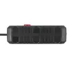 Regleta MACLEAN MCE387 B — 2 tomas de corriente, 3×USB A, 110–240 V, cable de 1,5 m, máx. 2500 W