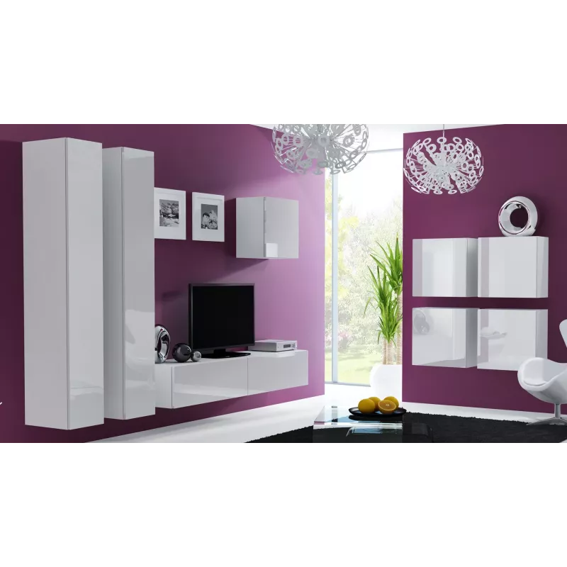 Armario Cama Square VIGO 50/50/30 blanco/blanco brillo