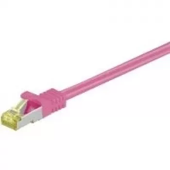 Cable de red Goobay RJ-45 CAT7 1,5 m magenta S/FTP