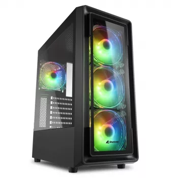 Caja PC Sharkoon TK4 RGB Midi Tower Negro