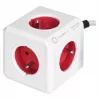 Allocacoc 2304/FREXPC regleta de enchufes 3 m 5 tomas AC interior rojo, blanco