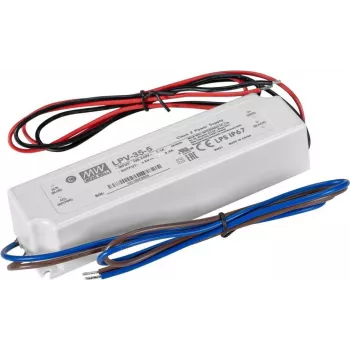 Fuente de alimentación industrial Mean Well 30W 5V IP67 impermeable con salida DC