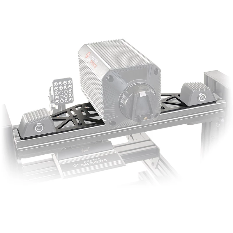Soporte de montaje Asetek SimSports 460×120×5 mm, acero, negro