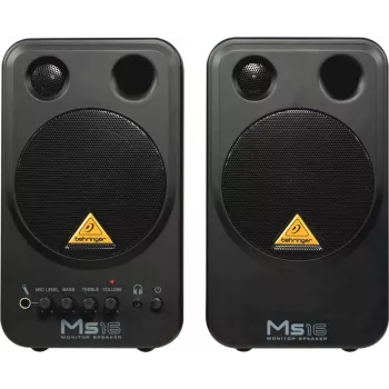 Behringer MS16 Altavoces 2 vías negro con cable 16 W