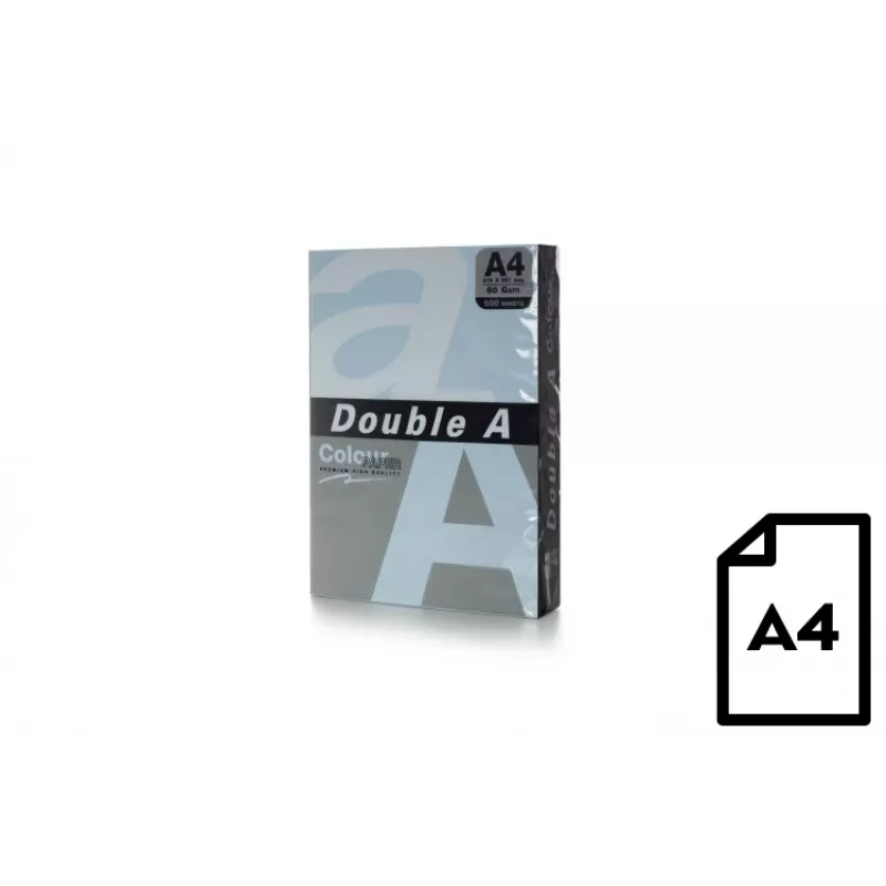 Papel de color Double A, 80 g, A4, 500 hojas, Ocean