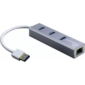 Inter-Tech Argus IT-310-S - USB 3.2 Gen 1 (3.1 Gen 1) Type-A - RJ-45 - USB 3.2 Gen 1 (3.1 Gen 1) Type-A - gris - aluminio - LAN - USB - Gigabit Ethernet (88885471)