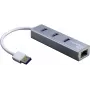 Inter-Tech Argus IT-310-S - USB 3.2 Gen 1 (3.1 Gen 1) Type-A - RJ-45 - USB 3.2 Gen 1 (3.1 Gen 1) Type-A - gris - aluminio - LAN - USB - Gigabit Ethernet (88885471)