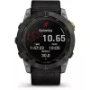 Reloj inteligente Garmin Enduro 2 Sapphire Solar 35 mm, pantalla táctil MIP de 1,4" 280 x 280, 32 GB, GPS, Wi-Fi, caja de titanio DLC Carbon Grey, correa negra