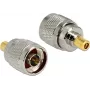 Delock 88869 adaptador RF, N macho a SMB macho, niquelado, plata