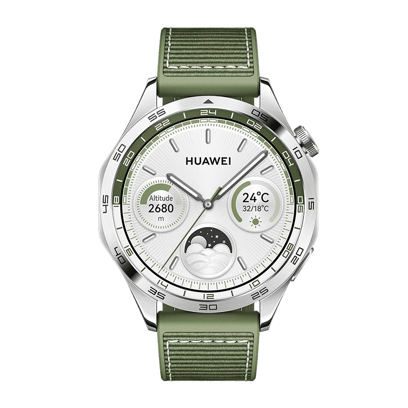 Reloj inteligente HUAWEI WATCH GT 4 46 mm, 1,43" AMOLED, GPS, hasta 14 días de batería, Android e iOS, acero inoxidable, verde