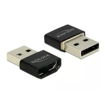 Adaptador MHL Delock HDMI-A hembra > USB Type-A macho negro