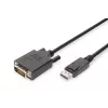 Cable adaptador DisplayPort Assmann. DP - DVI (24+1) M/M. 1,0 m. con bloqueo. Compatible con DP 1.2. UL. CE. bl (AK-340301-010-S)