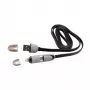 Cable USB-A conector macho a Micro-USB + conector iPhone de 8 pines SBOX 1 m negro