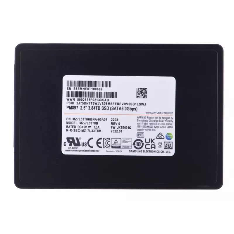 Samsung PM897 3.84 TB 2.5 pulgadas Serial ATA III V-NAND