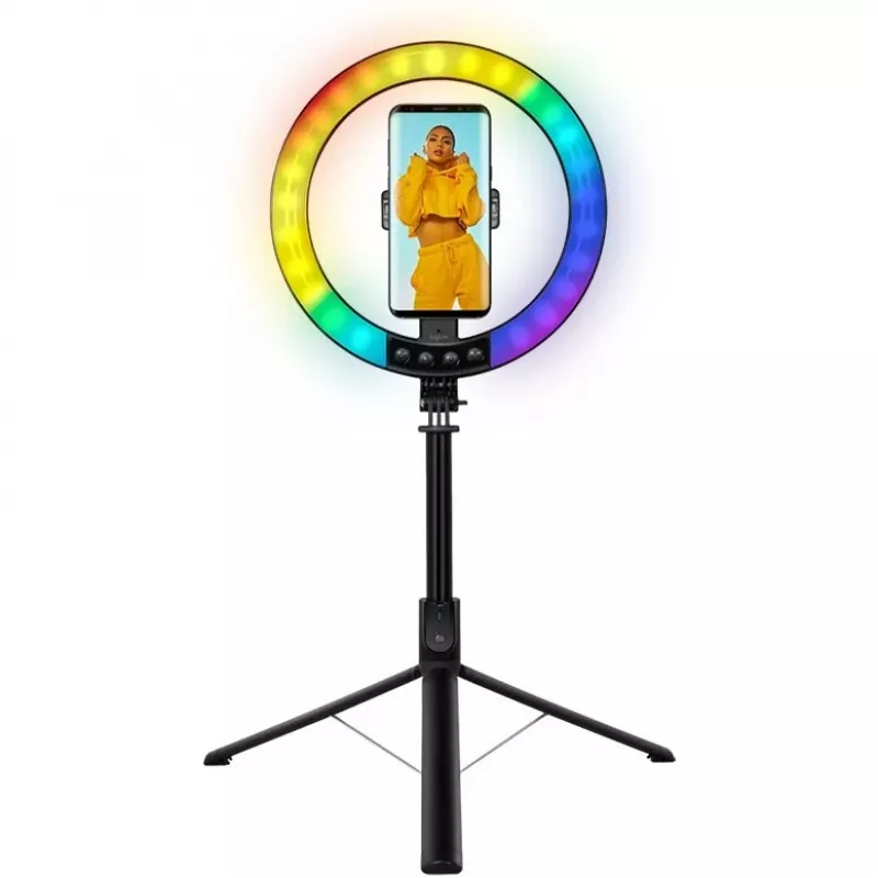 LogiLink Anillo de luz para smartphone con trípode selfie, DM 20cm (AA0156)