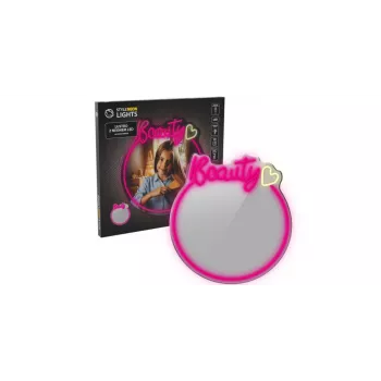 Luz LED de neón para espejo MANTA MASNL130PK Style Neon Lights BEAUTY, acento rosa, iluminación decorativa para espejo