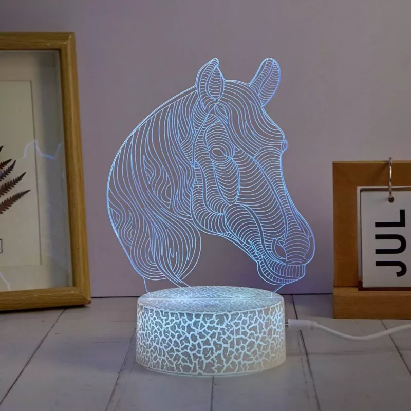 Lámpara LED decorativa Manta SNL116RGB RGB 3D caballos