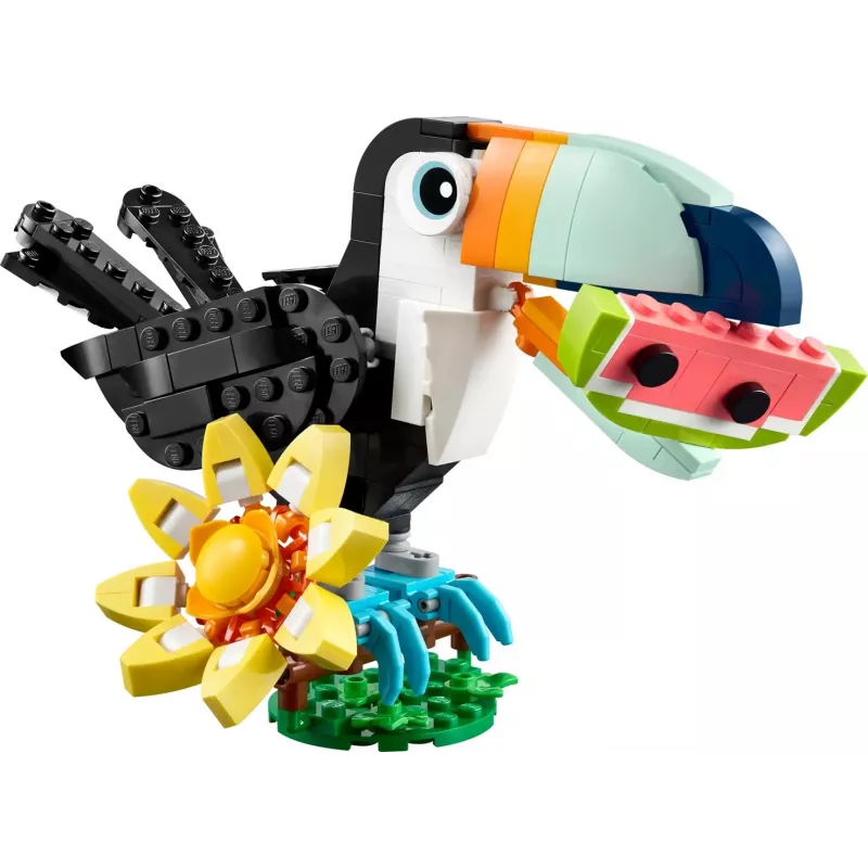 Juguete de construcción LEGO Creator 3 en 1 set animales salvajes tucán tropical 31173