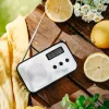 Adler AD 1907 radio digital PLL, AM/FM, 40 presintonías, alarma con repetición, USB-C, batería recargable integrada, conector de 3,5 mm, blanco/negro