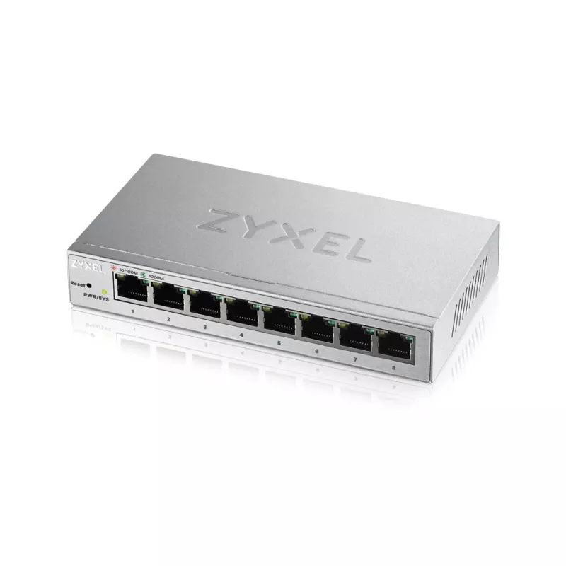 Zyxel GS1200-8 Gigabit Ethernet gestionado (10/100/1000) plateado