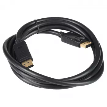 Cable DisplayPort Akyga AK-AV-10, conector/conector, conectores dorados, 1,8 m, negro