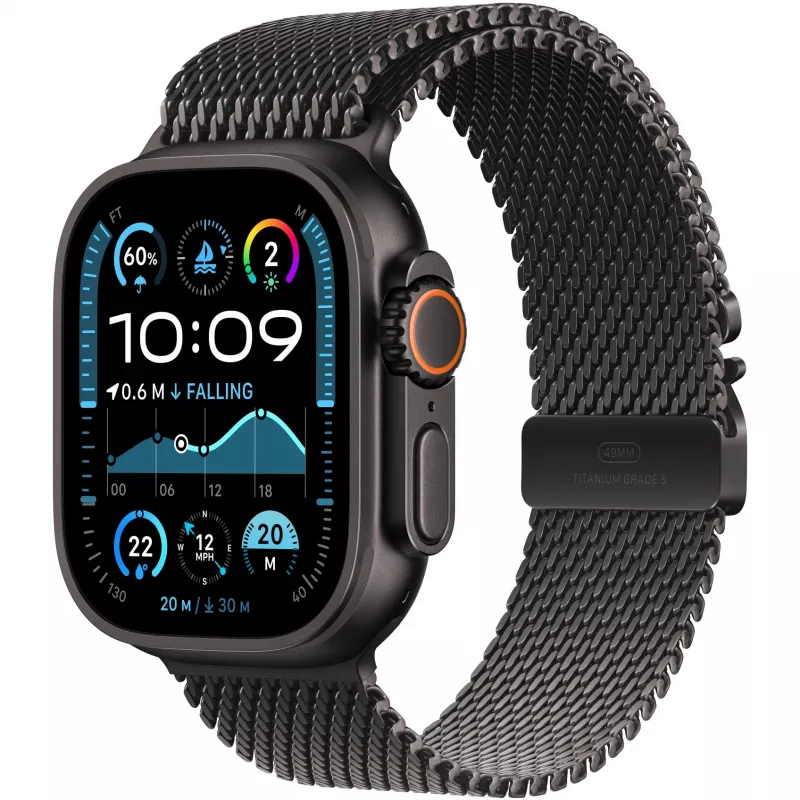 Correa Milanese Loop titanio negro 49 mm – L