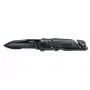 Cuchillo de combate/táctico Walther 5.0728 — punta spear-point, hoja de acero inoxidable 9,5 cm, longitud total 22,3 cm, negro