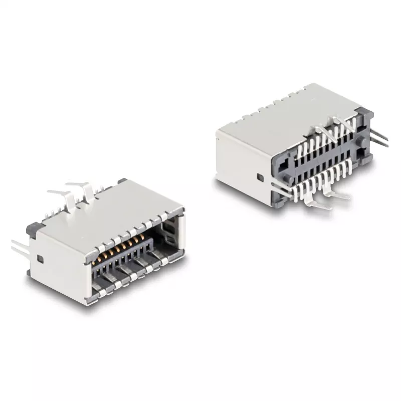 Conector de cable DeLOCK 67193 USB Type-E negro plata conector hembra