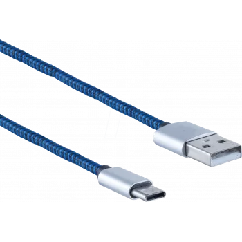 Cable USB ShiverPeaks BS14-50024 USB 2.0 2m USB A USB C azul