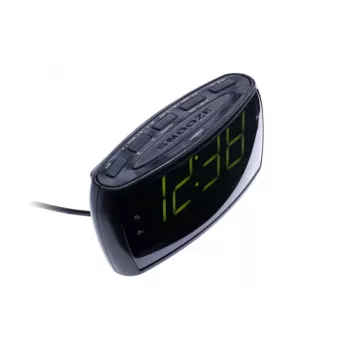 Radio despertador Adler AD 1121 — radio despertador, sintonizador FM/AM, pantalla LED, respaldo de batería, negro