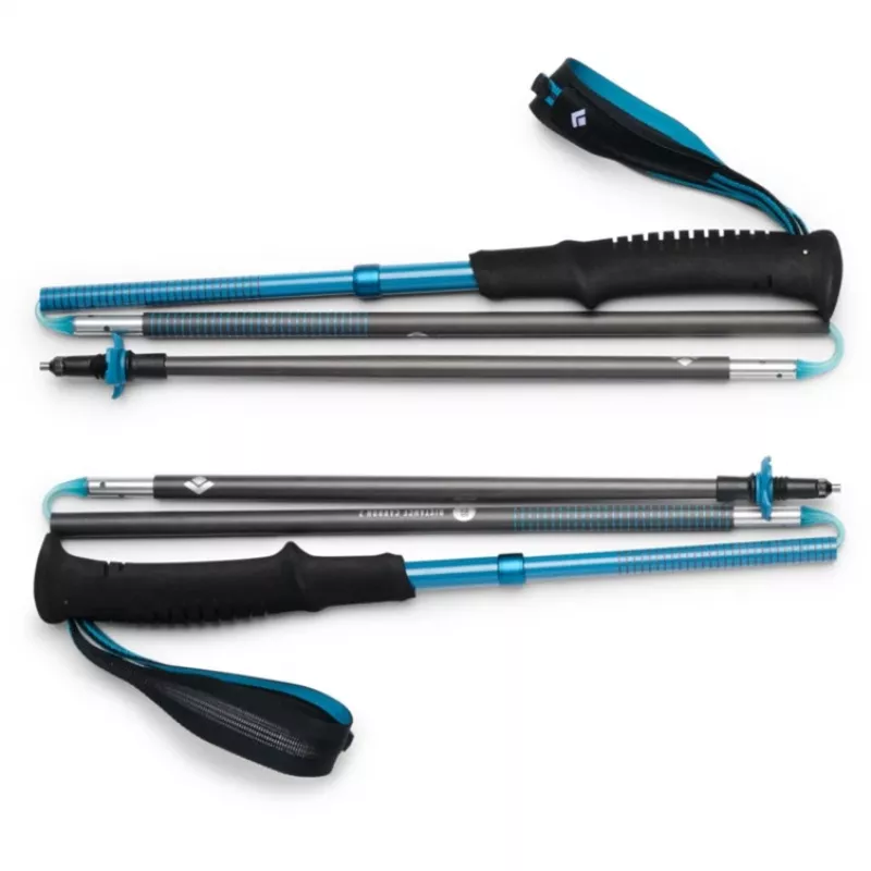 Bastones de trekking Distance Carbon Z, máquina de fitness antracita/azul, 1 par, 105 cm