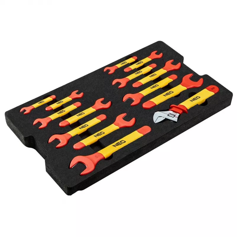 Neo Tools Caja de servicio para electricistas 52 piezas en resistente caja 22