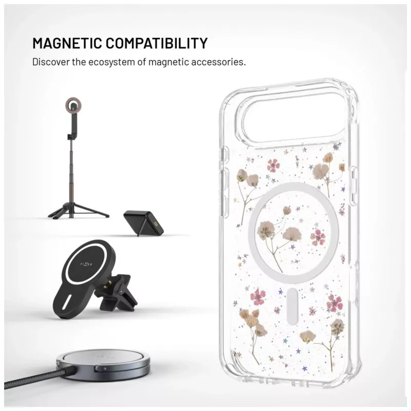 Funda trasera FIXED para Apple iPhone Air – TPU, compatible con MagBloom, Blush Plum