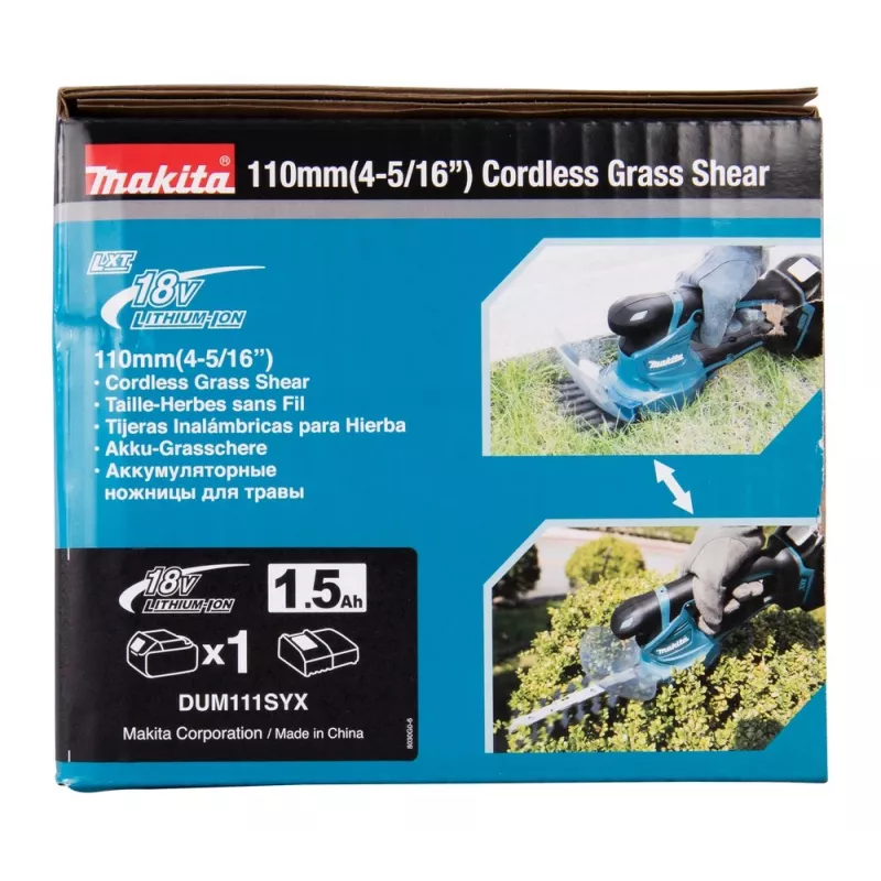 Makita DUM111SYX tijeras cortacésped a batería 2 en 1, 18 V