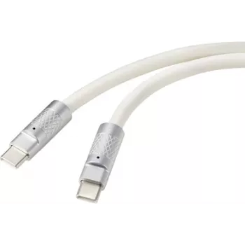 Renkforce Cable USB-C® USB 2.0 Conector USB-C®, conector USB-C® 1,00 m Blanco RF-6056876 (RF-6056876)