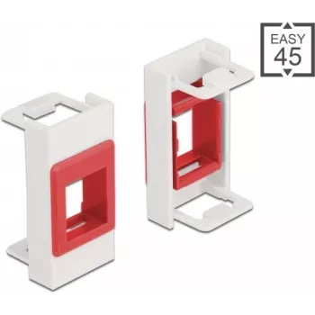 Soporte Keystone DeLOCK Easy 45 módulo 22,5 x 45 mm blanco/rojo