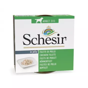 SCHESIR en gelatina pollo - Comida húmeda para perros - 150 g