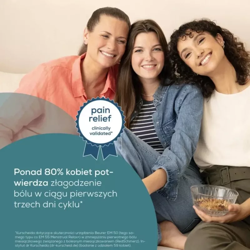 Masajeador menstrual Beurer EM 50 Berry — dispositivo eléctrico para aliviar el dolor menstrual