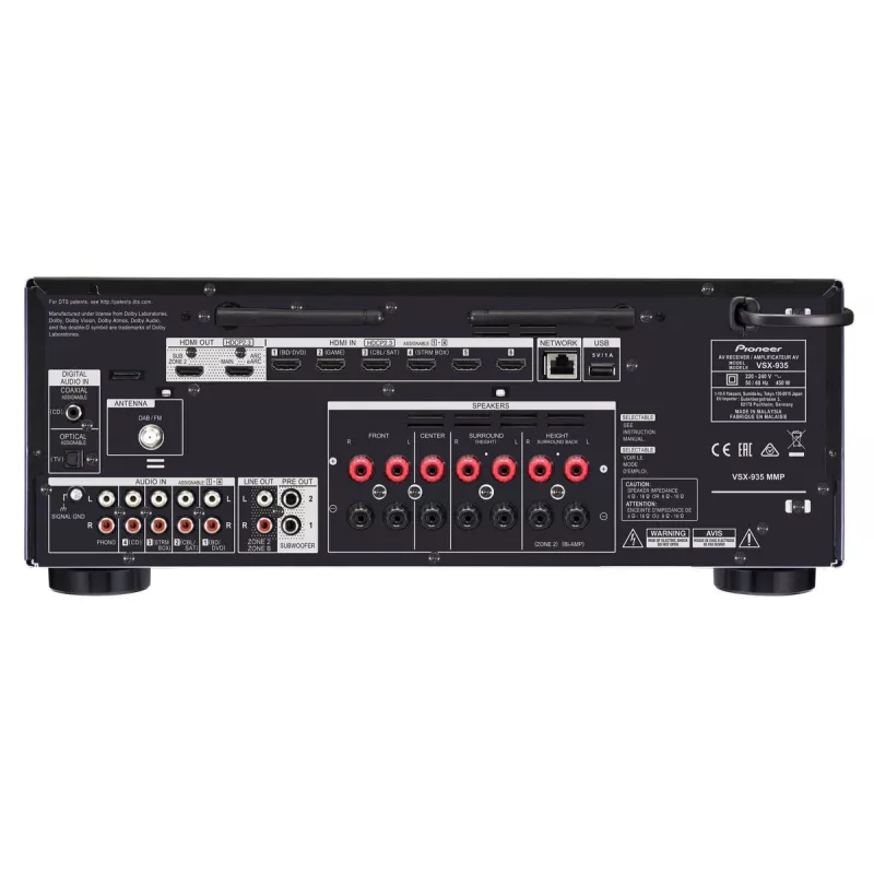 Pioneer VSX-935-B receptor de cine en casa negro
