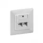 Toma de red empotrable Goobay CAT 6, 2x RJ45 blindada, blanco