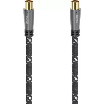 Cable coaxial Hama 00205070 1,5 m negro, gris