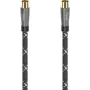 Cable coaxial Hama 00205070 1,5 m negro, gris