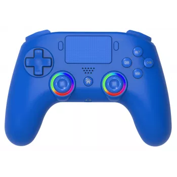 Mando inalámbrico LED SUBSONIC SA5639-3 para PS4 y PC, mando inalámbrico azul