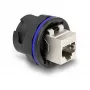 DeLOCK 67048 Conector hembra empotrable / acoplador RJ45 Cat.6A, negro