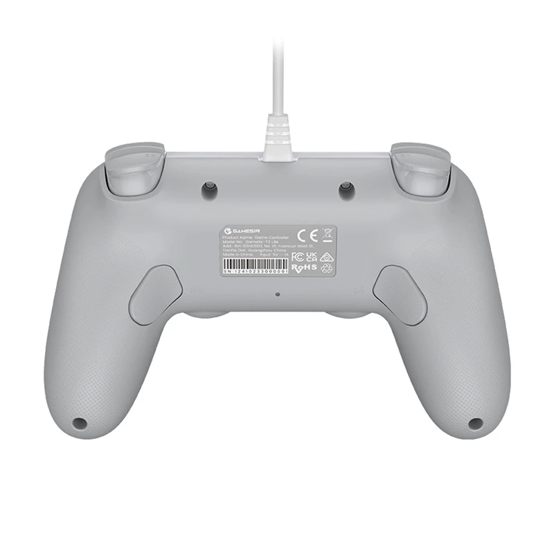 Mando gaming con cable GameSir T3 Lite WT blanco – mando con cable ergonómico, compatible con PC