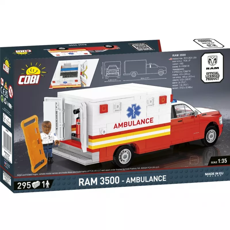 Juguete de construcción Cobi RAM 3500 Ambulance modelo 24609 set de bloques