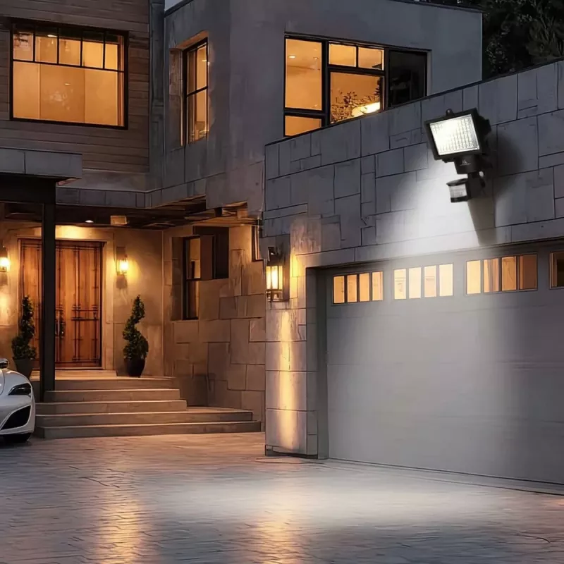 Maclean MCE442 Foco LED solar con detector de movimiento Foco de pared IP44 6W 6000K
