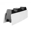 Base de carga FIXED FIXPS5-DCC-BW para PlayStation 5 con cable negra blanca