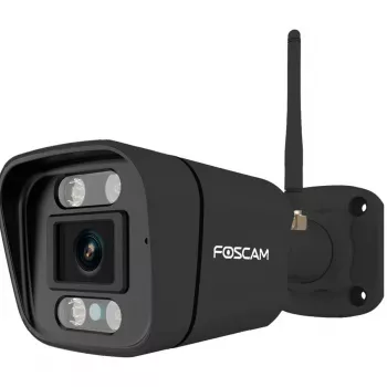 Cámara WLAN exterior tipo bala Foscam V8P — negra, 1080p, visión nocturna